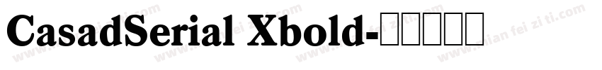 CasadSerial Xbold字体转换